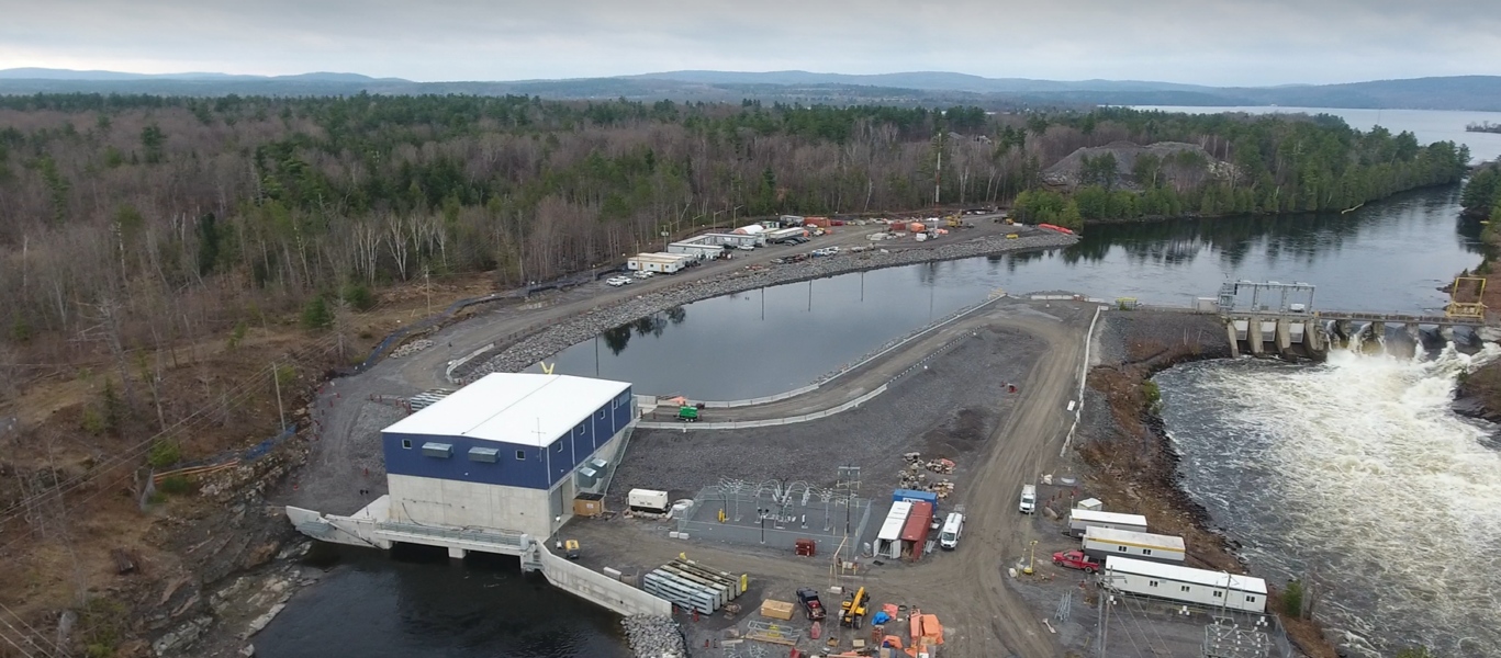 A view of Calabogie Generating Station from a drone.